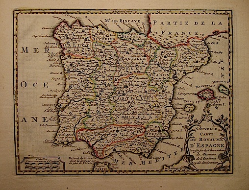 De Leth Hendrick Nouvelle carte du Royaume d'Espagne 1770 ca. Amsterdam 